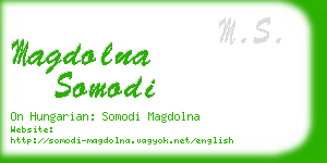 magdolna somodi business card